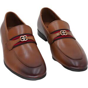 ALDO Leopaul Dress Slip-On Loafers Cognac Brown Men's US 8